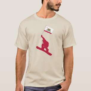 California Flagga Snowboard T Shirt