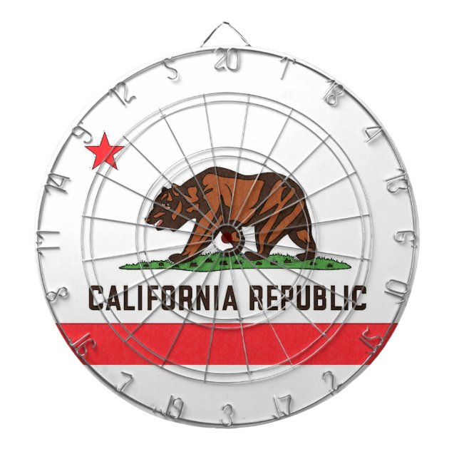 CALIFORNIA-FLAGGA styrelse Darttavla (Framsidan)