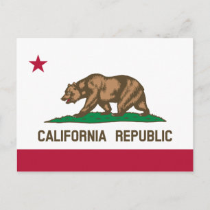 California Flagga Vykort