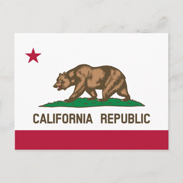 California Flagga Vykort (Framsida)