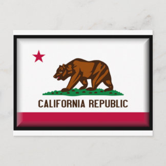 California Flagga Vykort