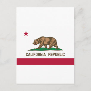 California Flagga Vykort