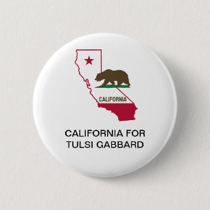 CALIFORNIA for TULSI GABBARD 2020 Button Knapp