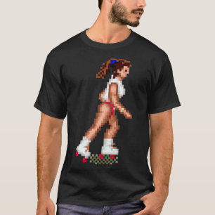 California Games Roller Skate Pixel Art T Shirt