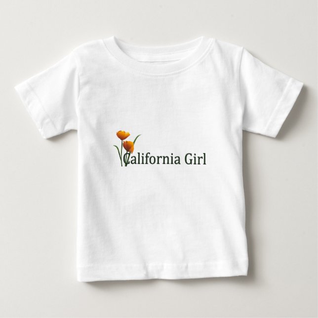 California Girl Poppies 2 Infants LS T-shirt (Framsida)