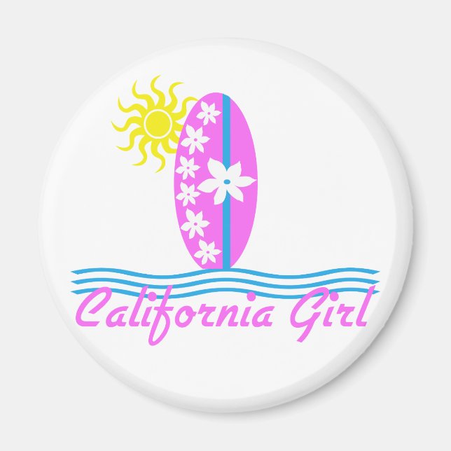 California Girl Surfboard W/Sol Rosa Magnet (Framsidan)
