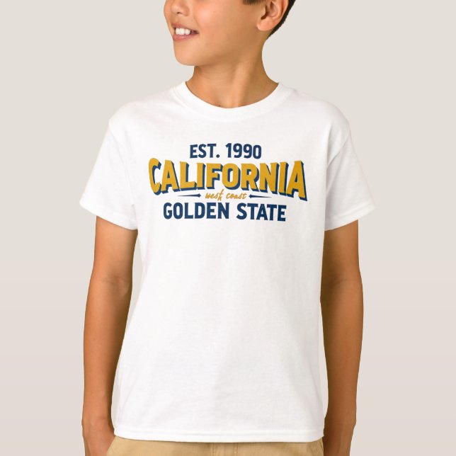 California Golden State Vibes T-Shirt (Framsida)