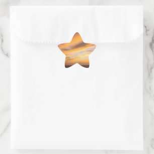 California Golden Sunset Stickers Stjärnformat Klistermärke