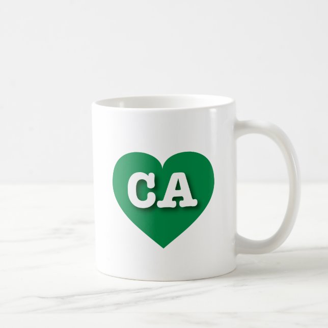 California Grönt Heart - I kärlek CA Kaffemugg (Höger)