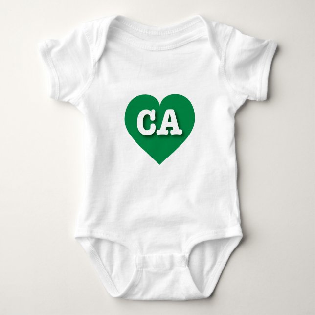 California Grönt Heart - I kärlek CA Tee Shirt (Framsida)