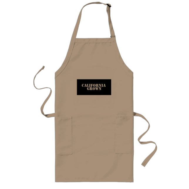 CALIFORNIA GROWN Funny BBQ Apron Långt Förkläde (Framsidan)