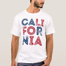 California Grunge Style Bokstäver Herr T-Shirt