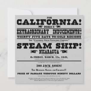 California Guld Rush Handbill
