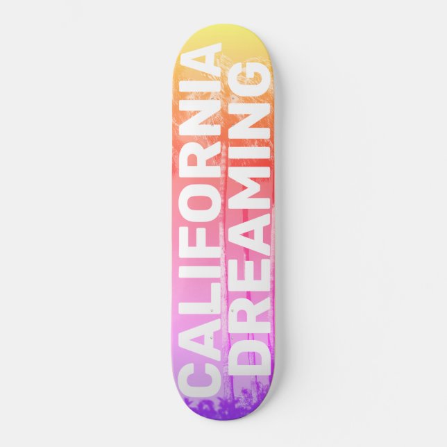 California Handflatan Dreams Mini Skateboard Bräda 18,5 Cm (Framsida)