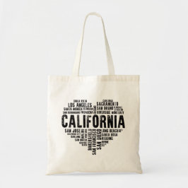 California Heart Kärlek LA San Francisco San Diego Tygkasse