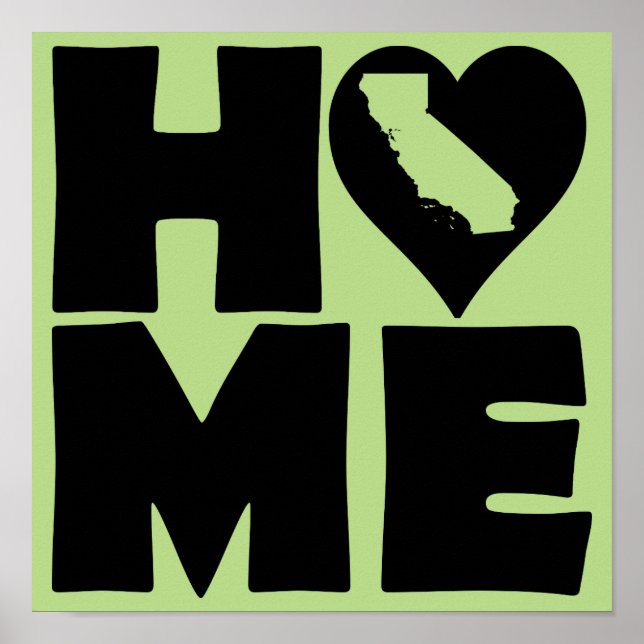 California Hem Hemstat Poster Skylt (Framsidan)