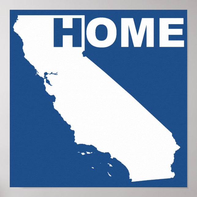 California Hem Poster Skylt Jag älskar (Framsidan)