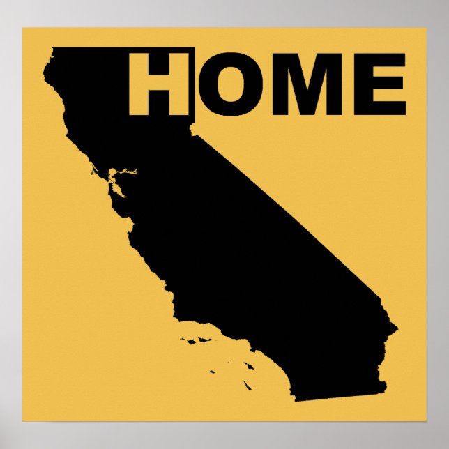 California Hem Poster Skylt Jag älskar (Framsidan)