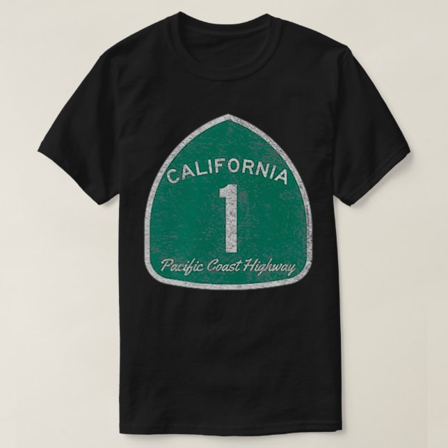CALIFORNIA HIGHWAY 1 ONE PACIFIC COAST  T SHIRT (Design framsida)