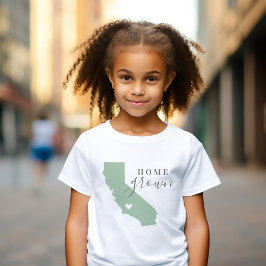 California Home Grown | Editable Färg State Karta T Shirt