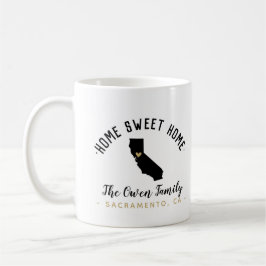 California Home Sweet Home Family Monogram Mugg