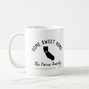 California Home Sweet Home Family Monogram Mugg