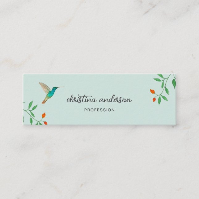California Hummingbird  Business Card Mini Visitkort (Framsida)