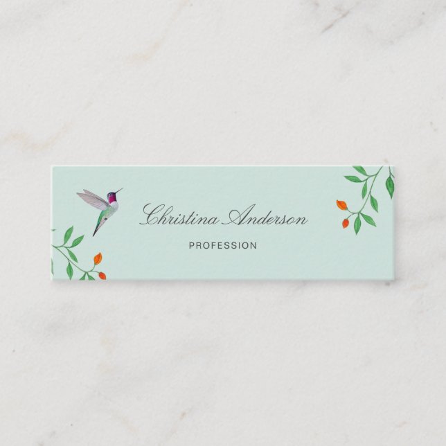 California Hummingbird  Business Card Mini Visitkort (Framsida)