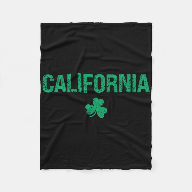 California Irish Shamrock St Patrick's Day  Fleecefilt (Framsidan)