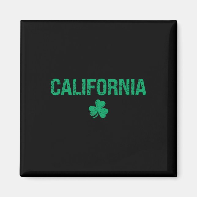California Irländska Shamrock St Patrick's Day  Magnet (Framsidan)