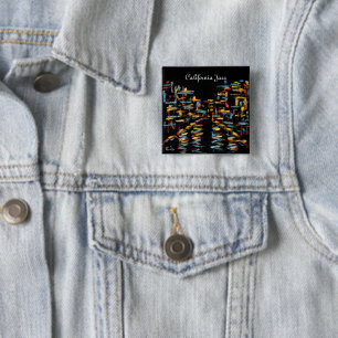 California Jazz Art Button Knapp