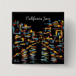 California Jazz Art Button Knapp