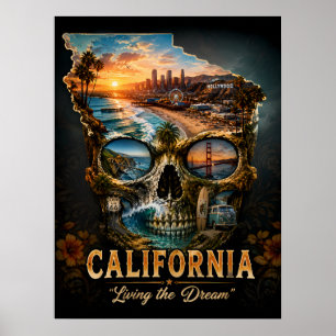 California Kalle Konsttryck State of Mind Poster