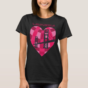 California Kärlek San Francisco Heart Golden Grind T Shirt