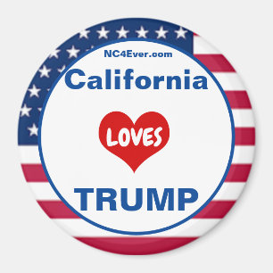 California KÄRLEK TRUMP Patriotic Fridge Magnet