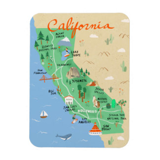 California Karta Magnet