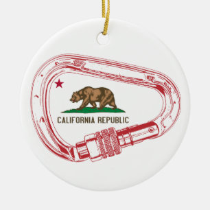 California klätting Carabiner Julgransprydnad Keramik