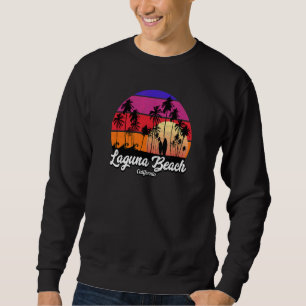 California Laguna Beach Vintage 80s Lång Ärmad Tröja
