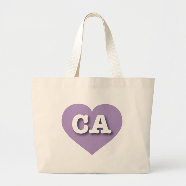 California Lavender Heart - I kärlek CA Jumbo Tygkasse (Framsidan)