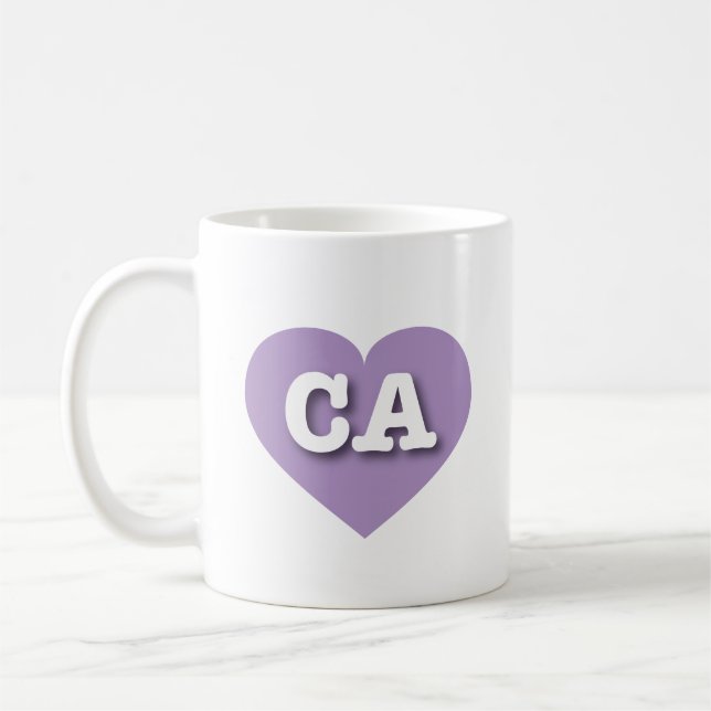 California Lavender Heart - I kärlek CA Kaffemugg (Vänster)