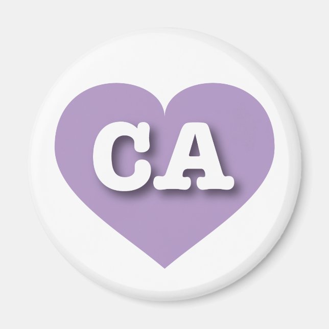 California Lavender Heart - I kärlek CA Magnet (Framsidan)