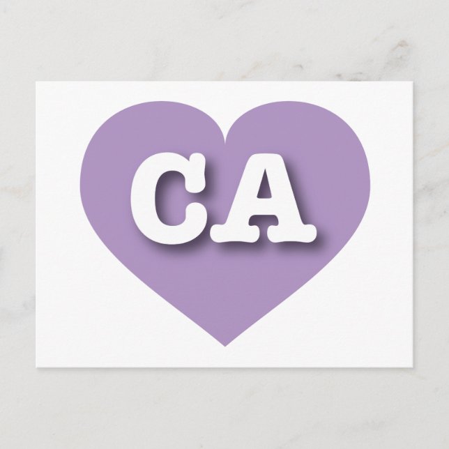 California Lavender Heart - I kärlek CA Vykort (Framsida)