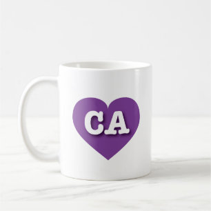 California Lila Heart - I kärlek CA Kaffemugg