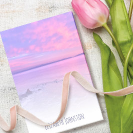 California Lila Rosa Beach Sunset Photo Anpassning Post-it Block