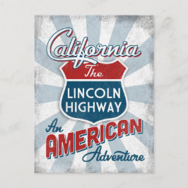 California Lincoln Highway Vintage America Vykort