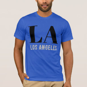 California Los Angeles City USA Retro Vintage Blue T Shirt