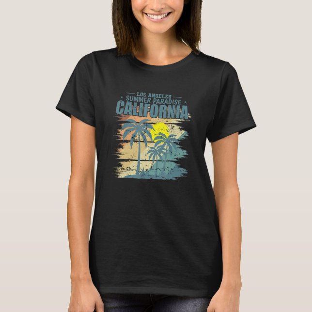 California Los Angeles Summer Paradise USA T Shirt (Framsida)