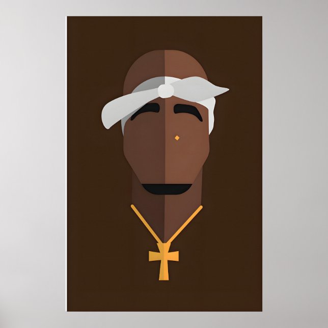 California Love Inspirerad Original Ikon Design Poster (Framsidan)