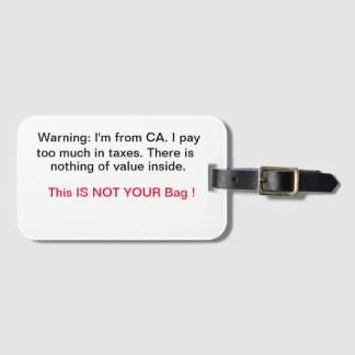 California Luggage Tag Bagagebricka