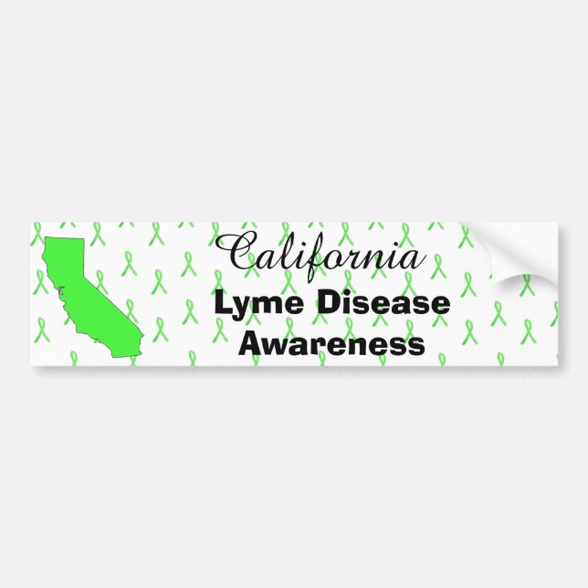 California Lyme Disease Awareness Bumper Sticker Bildekal (Framsidan)